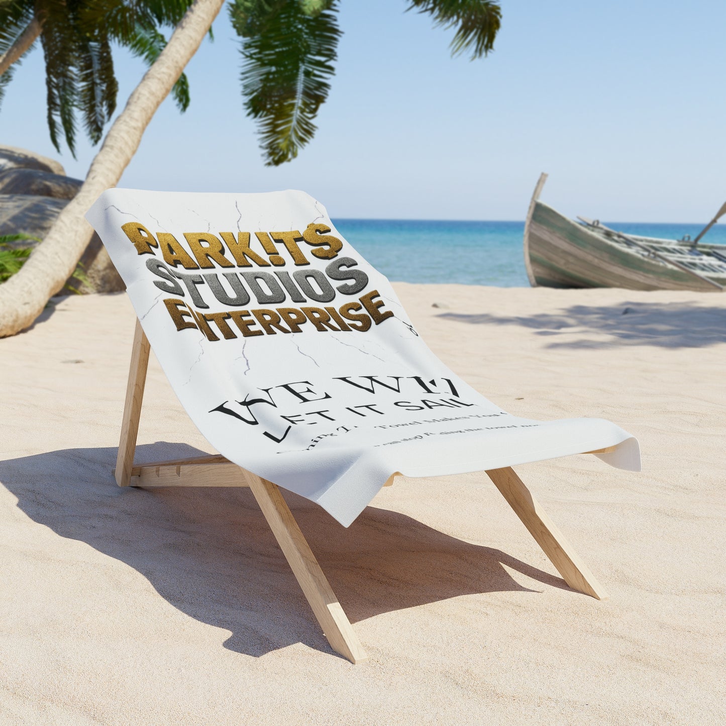 Beach Towel: Let It Sail Design, Summer Pool Accessory, Beach Day Essential, Vacation Must-Have, Fun Gift for Travelers